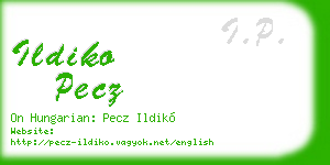 ildiko pecz business card