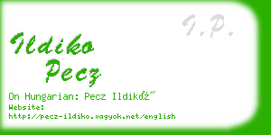 ildiko pecz business card